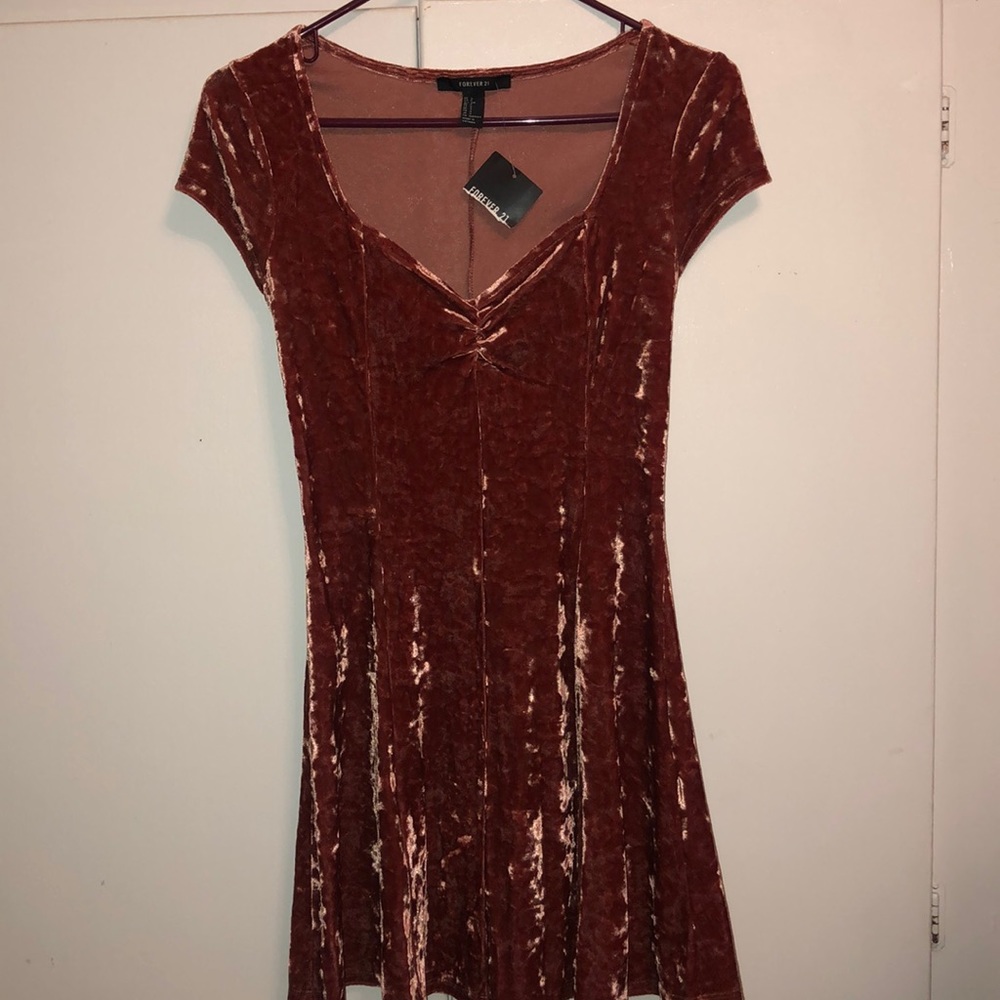 Pink Velvet Babydoll Mini Dress
